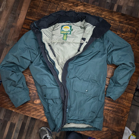 Cabela's Premier Northern Goose Down Parka Coat Jacket Mens Size Large Green C2 - Picture 7 of 15